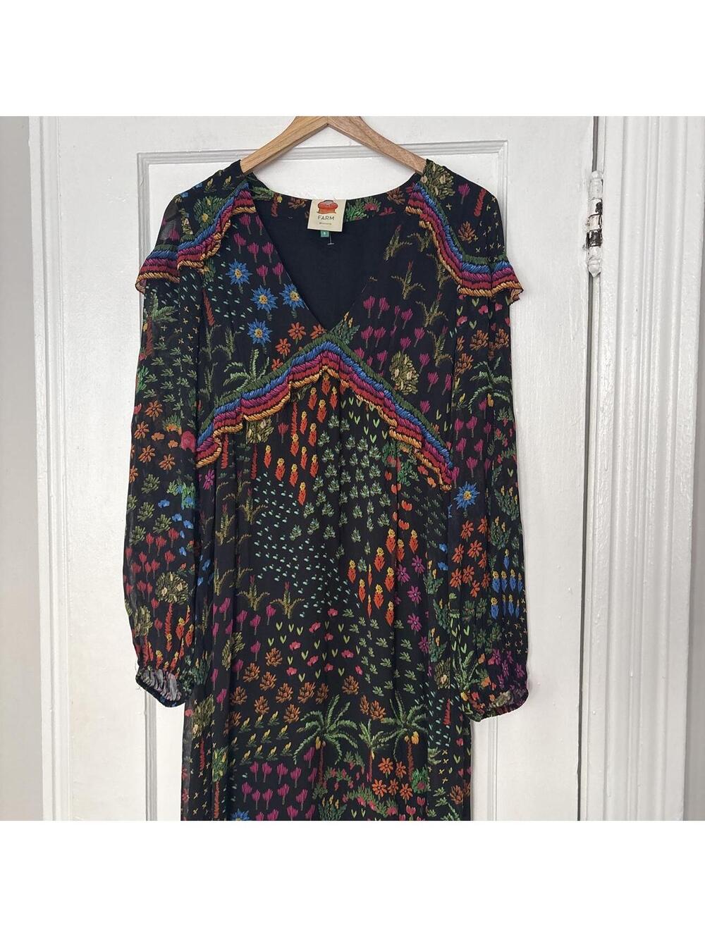 Farm Rio Women's Multi and Black Dress - Picture 2 of 3